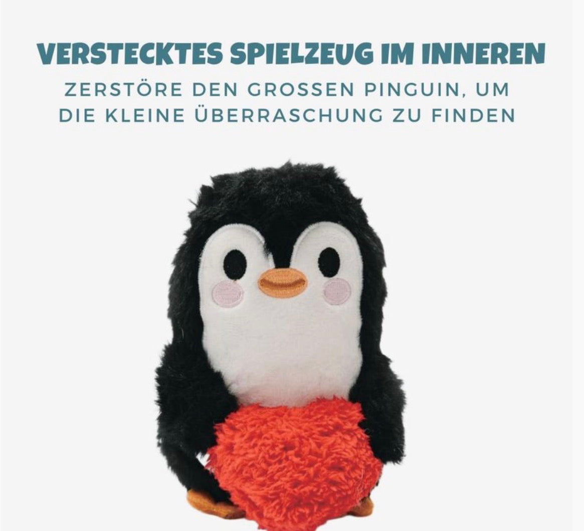 Pinguin "Skipper" – Nachhaltiges 2-in-1 Hundespielzeug mit Überraschung