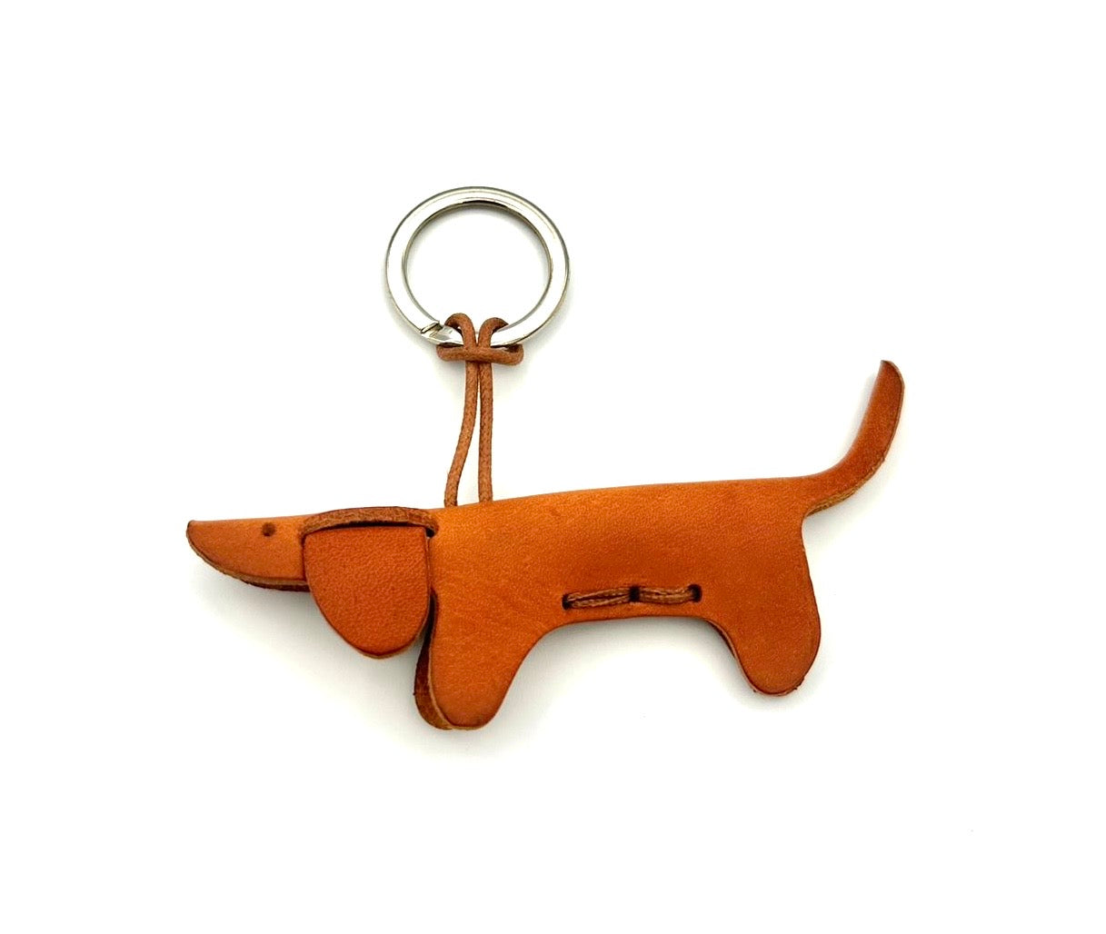 Schlüsselanhänger Dackel Leder