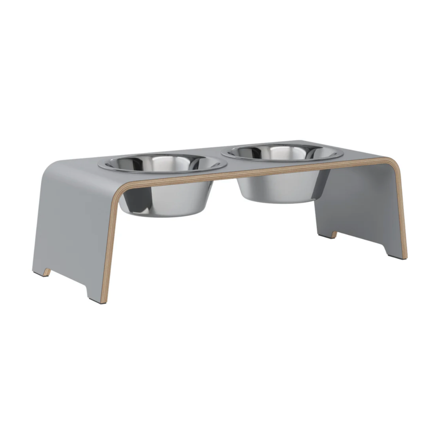 dogBar® - HPL grau mit Edelstahl