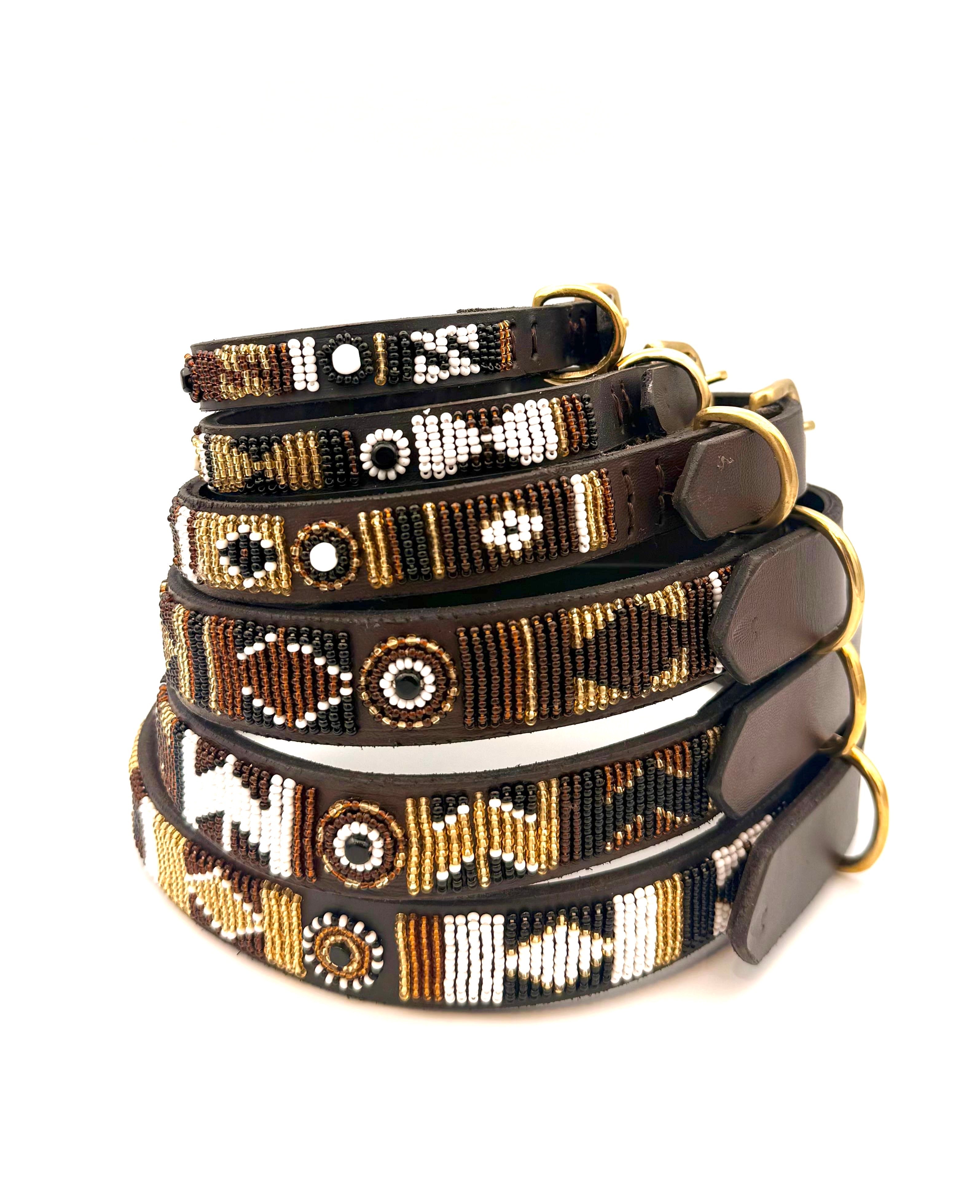 Lederhalsband Braun