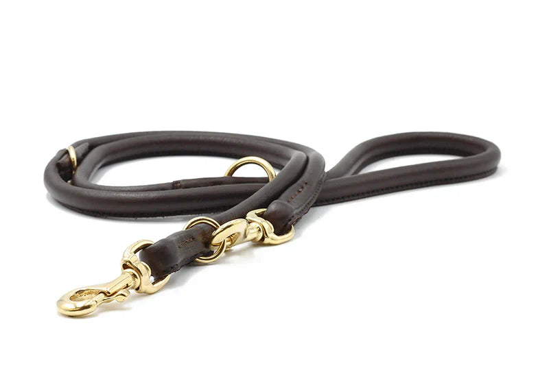 Rundlederleine Dunkelbraun