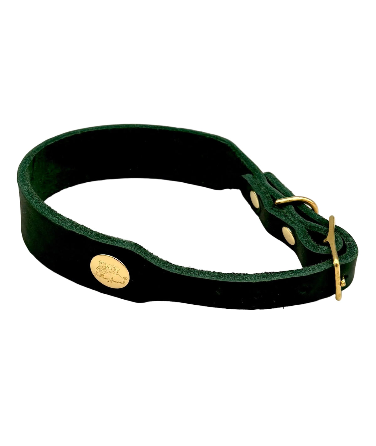 Lederhalsband Classic Grün