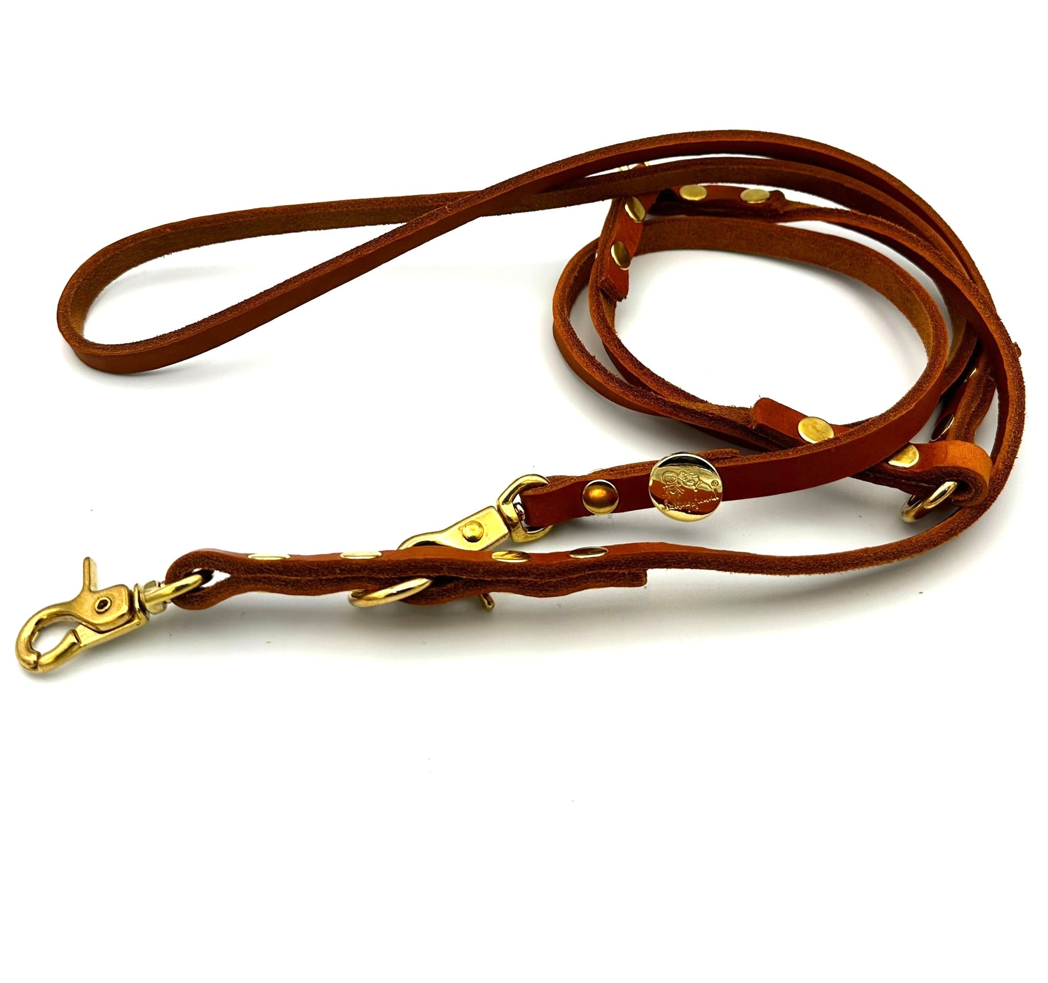 Fettlederleine Cognac