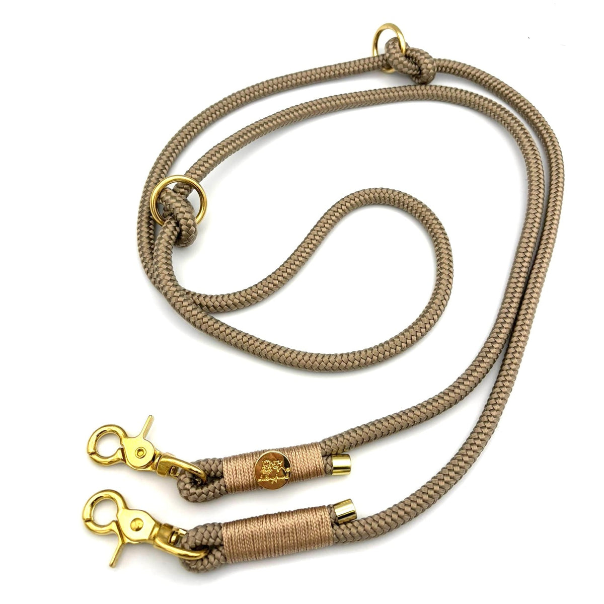 Tauleine für Hunde in Beige, handgefertigtes 2-Meter-Tau aus Freiburg