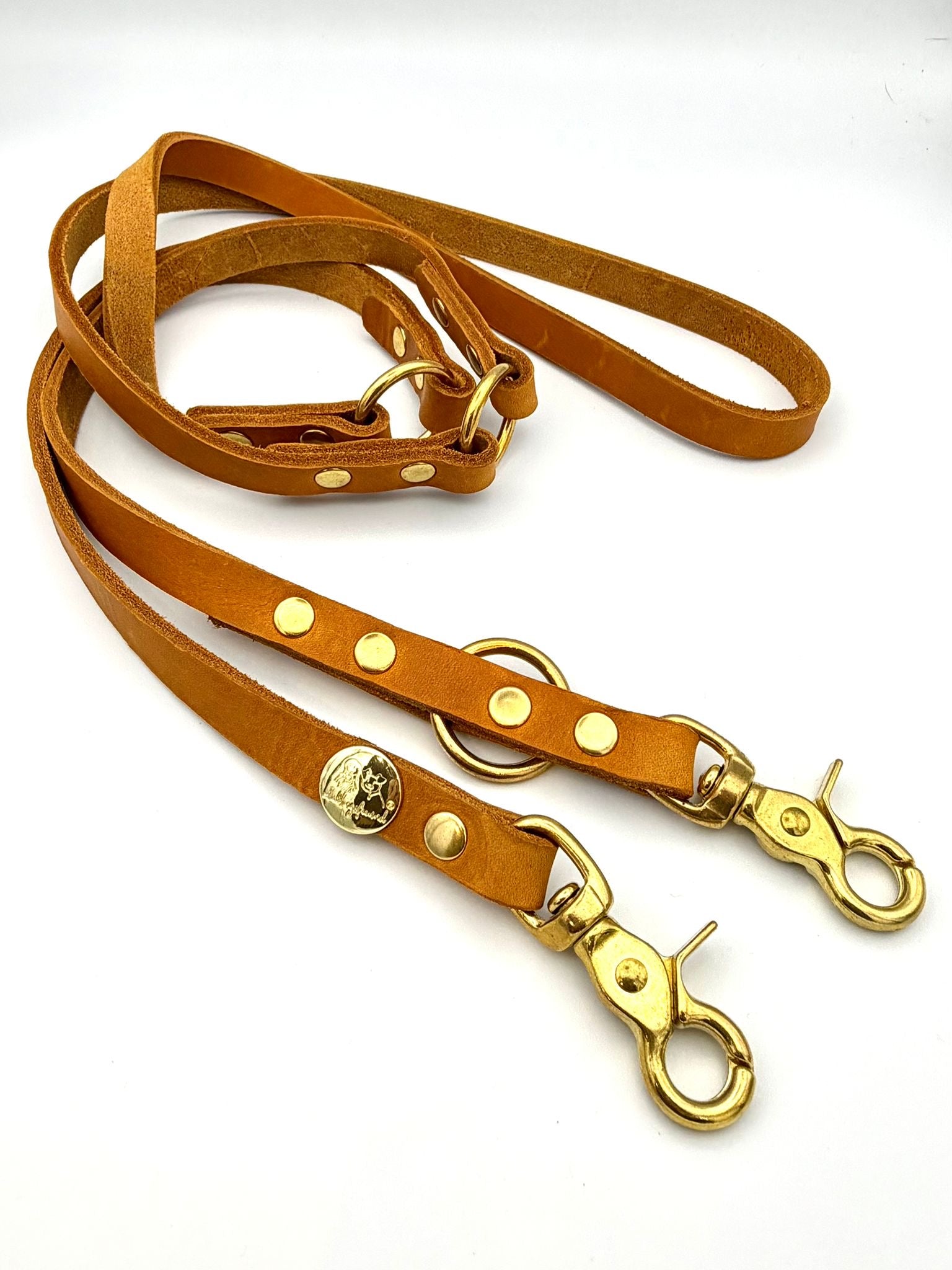 Fettlederleine Cognac