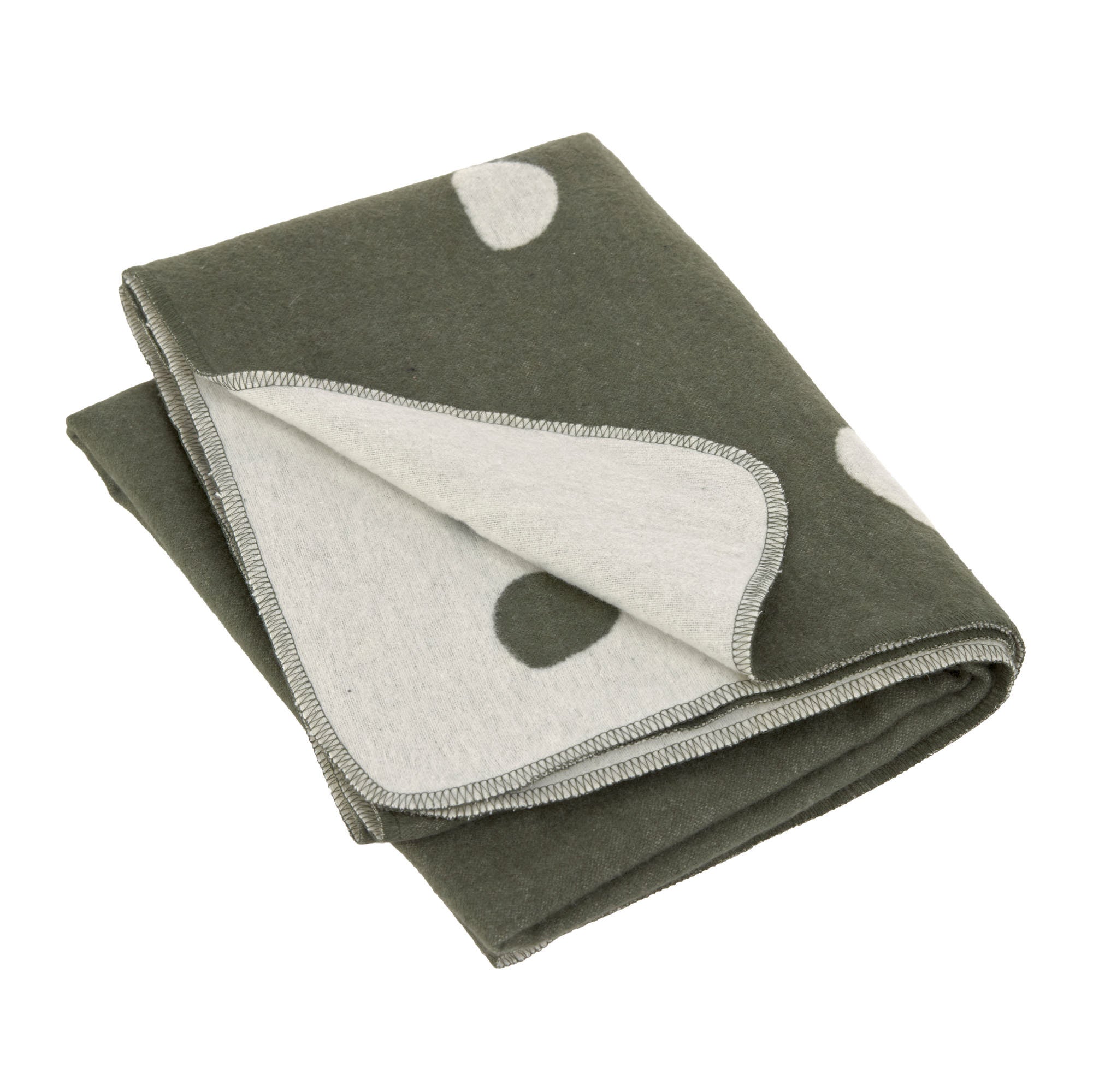 Kuscheldecke Punkte Oliv