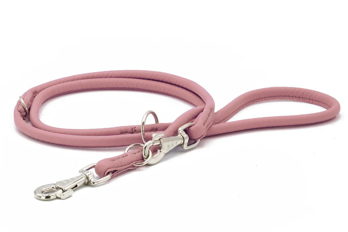 Rundlederleine Altrosa