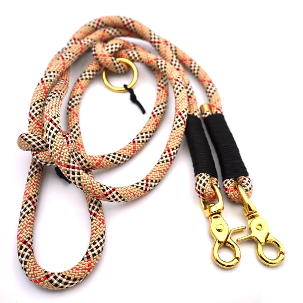 Tauleine Classic für Hunde, schlichtes Tau mit Edelstahlbeschlägen