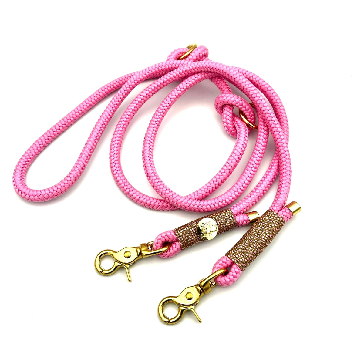 Tauleine für Hunde in Rosa mit verstellbaren Knoten