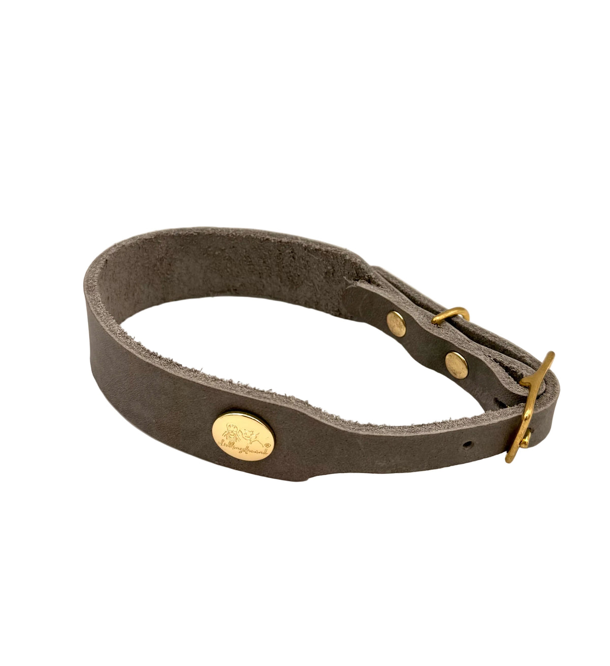 Lederhalsband Classic Grau